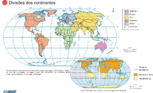 Mapa de continentes